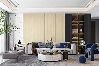 娄底轻奢风格-客厅